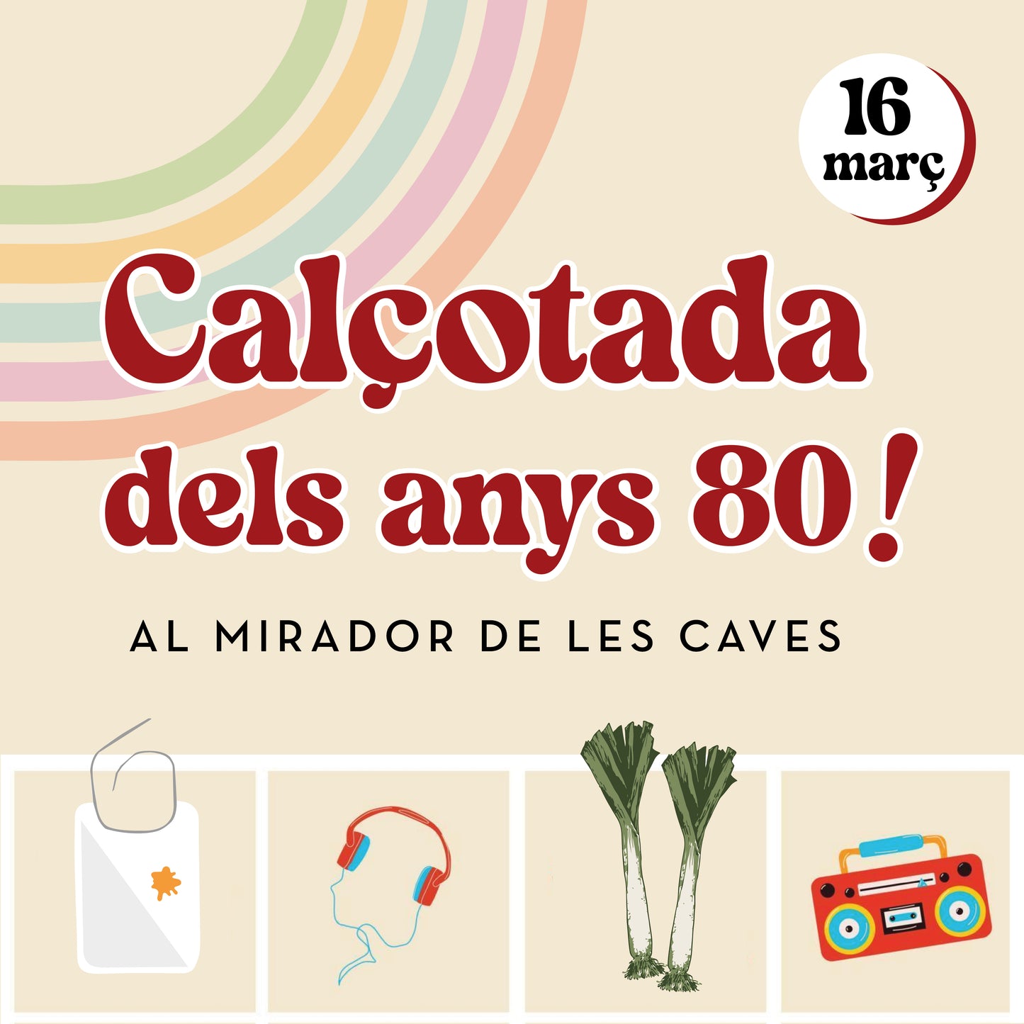 CALÇOTADA DELS 80 AL MIRADOR DE LES CAVES